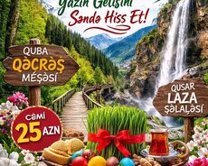 Hər həftəsonu endirimli Qusar Quba Laza turu