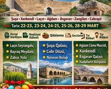 Şuşa ︎Xankəndi ︎Laçın Əsgəran Cəbrayıl turu