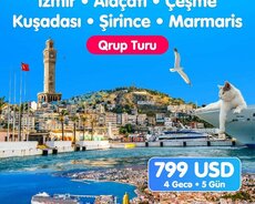 İzmir • Alaçatı • Çeşmə • Kuşadası • Şirincə Kəndi • Marmari