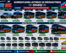 Hər saya uyğun avtobusların taksilərin sifarişi