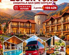 3 günlük Zaqatala Qax Şəki Göyçay Mingəçevir turu